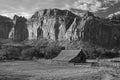 Gifford barn in Fruita in Capitol Reef National Park in Black and White Royalty Free Stock Photo