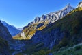 Steep gorge in the Giffre Valley, Cirque du Fer a Cheval Royalty Free Stock Photo