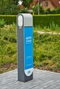 Blue charging station for electric cars