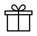 Gift box line icon Royalty Free Stock Photo