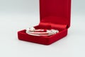 Gift baby is silver anklet in luxury red box