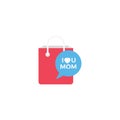 Gift bag vector flat colour icon Royalty Free Stock Photo