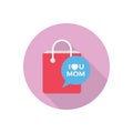 Gift bag vector flat colour icon Royalty Free Stock Photo