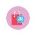 Gift bag vector flat colour icon Royalty Free Stock Photo
