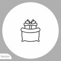 Gift bag vector icon sign symbol Royalty Free Stock Photo