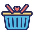 Gift basket, gift hamper Isolated Vector icon which can easily modify or edit Royalty Free Stock Photo