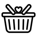 Gift basket, gift hamper Isolated Vector icon which can easily modify or edit Royalty Free Stock Photo