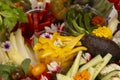 Gift basket with a selection of mixed vegetables