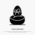 Gift, Boiled, Easter, Egg, Food solid Glyph Icon vector Royalty Free Stock Photo