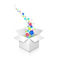 Gift box with a big surprise Royalty Free Stock Photo