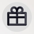 Gift box blended bold black line icon Royalty Free Stock Photo