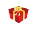 Gift box with bow Royalty Free Stock Photo