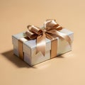 Gift Box with Bow Royalty Free Stock Photo