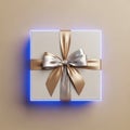 Gift Box with Bow Royalty Free Stock Photo