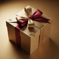 Gift Box with Bow Royalty Free Stock Photo