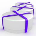 Gift box with a bow on white background