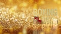 The Gift box and Boxing Day word for Marketing concept 3d rendering