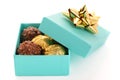 Gift box with chocolate truffle