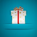 Gift box cut out of paper Royalty Free Stock Photo