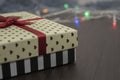 gift box on a dark background