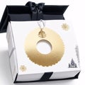 The gift box flat line silhouette stamp glyph set is paraphrased.