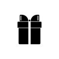 Gift Box Flat Vector Icon Royalty Free Stock Photo