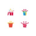 Gift Box, gift shop logo icon Vector