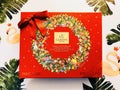 A gift box of Godiva chocolates