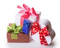 Gift box green red Royalty Free Stock Photo