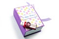 Gift box for handmade USB flash drives for a holiday on a white background