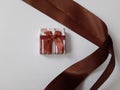 Gift box and ribbon Royalty Free Stock Photo
