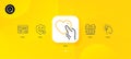 Gift box, Hold heart and Reject web minimal line icons. For web application, printing. Vector