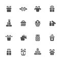 Gift box icon set Royalty Free Stock Photo