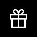 Gift box icon for simple flat style ui design