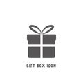 Gift box icon simple flat style vector illustration Royalty Free Stock Photo