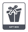 gift box icon in trendy design style. gift box icon isolated on white background. gift box vector icon simple and modern flat Royalty Free Stock Photo
