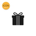 Gift box icon vector illustration.