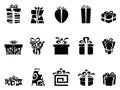 Gift box icons