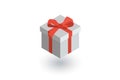 Gift box isometric flat icon. 3d vector Royalty Free Stock Photo