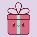 gift box kawaii icon image