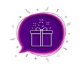 Gift box line icon. Present sign. Vector Royalty Free Stock Photo