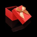 Red open gift box