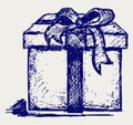 Gift box over Royalty Free Stock Photo