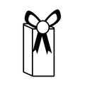 gift box party ribbon bow present outline