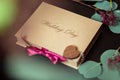 Gift box for a photoes Royalty Free Stock Photo