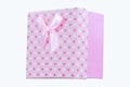 Gift Box pink color on White background,Clipping path Royalty Free Stock Photo