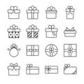 Gift box and present icons