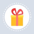 Gift box present shopping icon concept flat