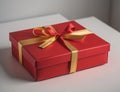 gift box with ribbon original shape result from ai generated