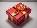 gift box with ribbon original shape result from ai generated